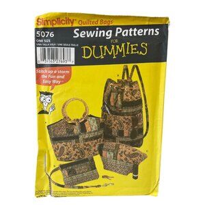 Simplicity 5076 Quilted Bags Sewing Pattern One Size
